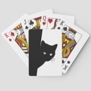 Sly Black Cat Playing Cards