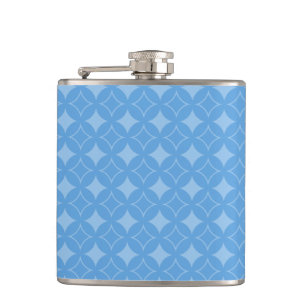 Sly blue shippo pattern hip flask
