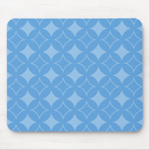 Sly blue shippo pattern mouse pad