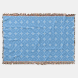 Sly blue shippo pattern throw blanket