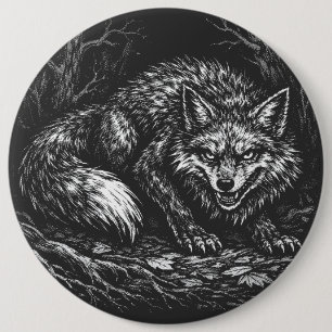 Sly Forest Fox — by BurnsInHell 6 Cm Round Badge