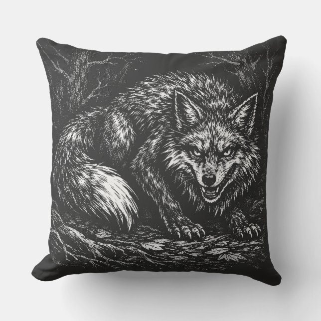 Sly Forest Fox — by BurnsInHell Cushion (Front)