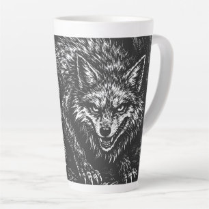 Sly Forest Fox — by BurnsInHell Latte Mug