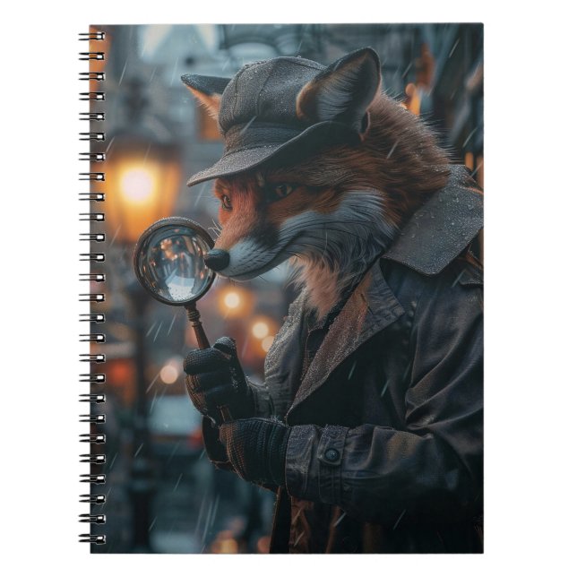 Sly fox detective in a noir setting notebook (Front)