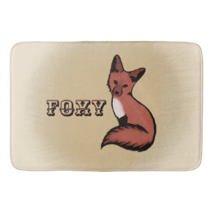 Sly Red Foxy Fox Bath Mat