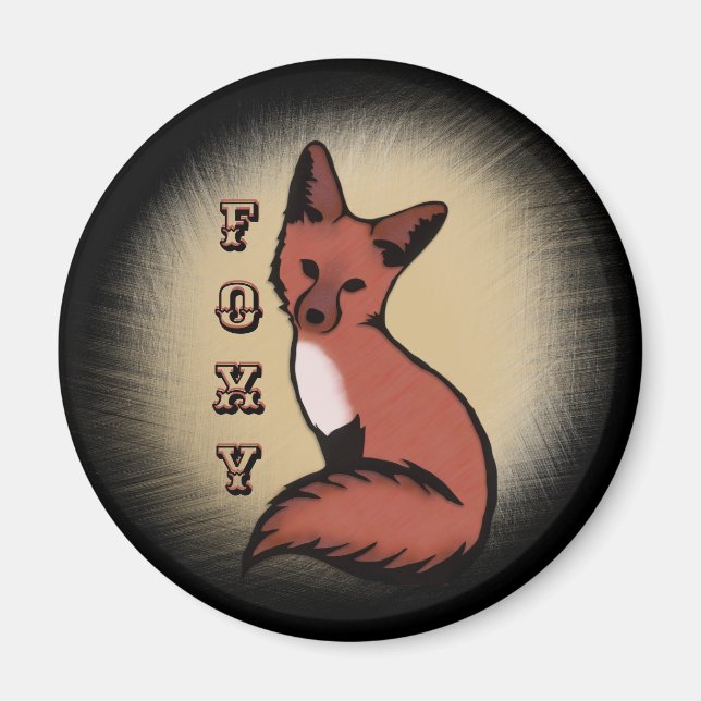 Sly Red Foxy Fox Magnet (Front)