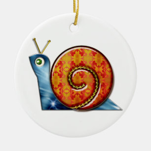 Sly Snail Ceramic Ornament
