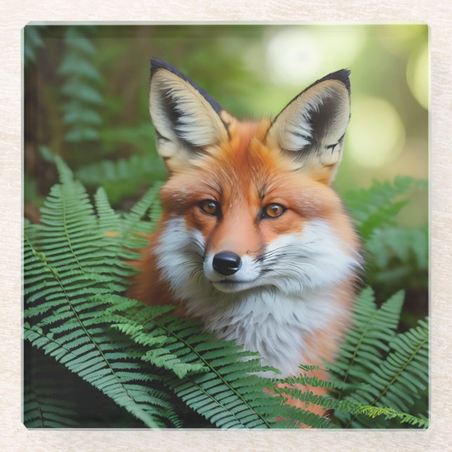 "Sly: The Fox in the Shadows" Glass Coaster (Front)
