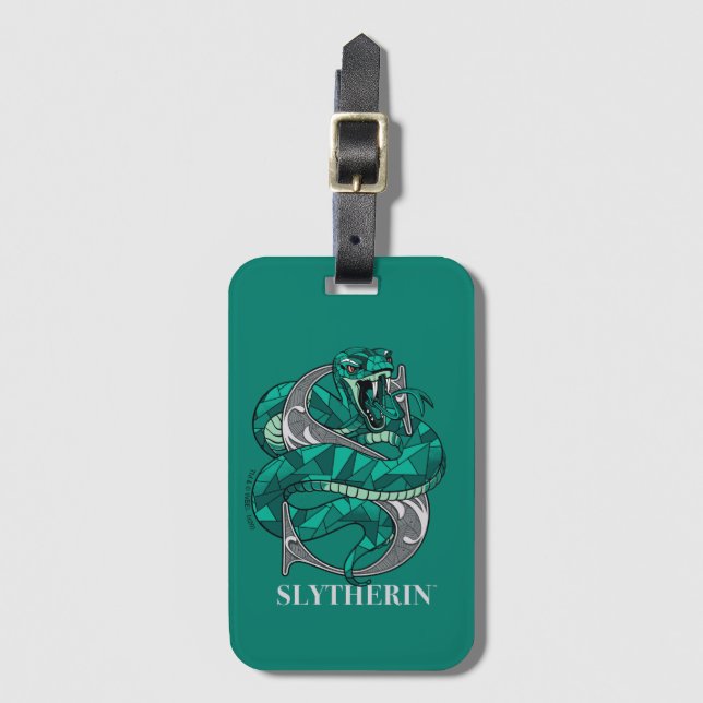 SLYTHERIN™ Crosshatched Emblem Luggage Tag (Front Vertical)