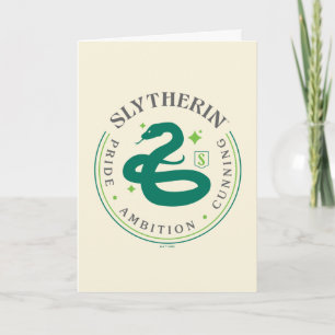 SLYTHERIN™ Green Snake House Pride Badge Card