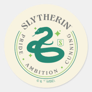 SLYTHERIN™ Green Snake House Pride Badge Classic Round Sticker
