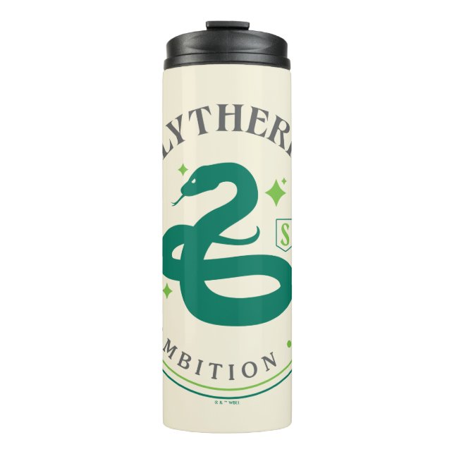 SLYTHERIN™ Green Snake House Pride Badge Thermal Tumbler (Front)