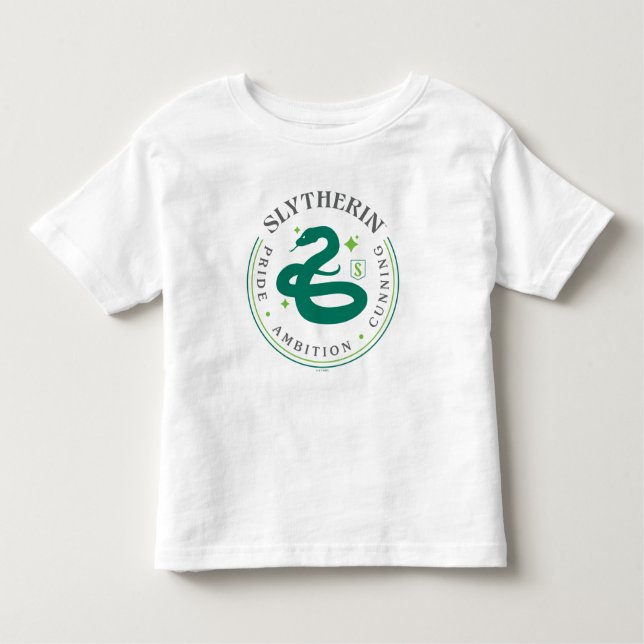 SLYTHERIN™ Green Snake House Pride Badge Toddler T-Shirt (Front)
