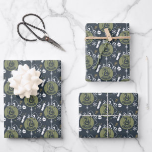 SLYTHERIN™ Holiday Bauble Graphic Wrapping Paper Sheet