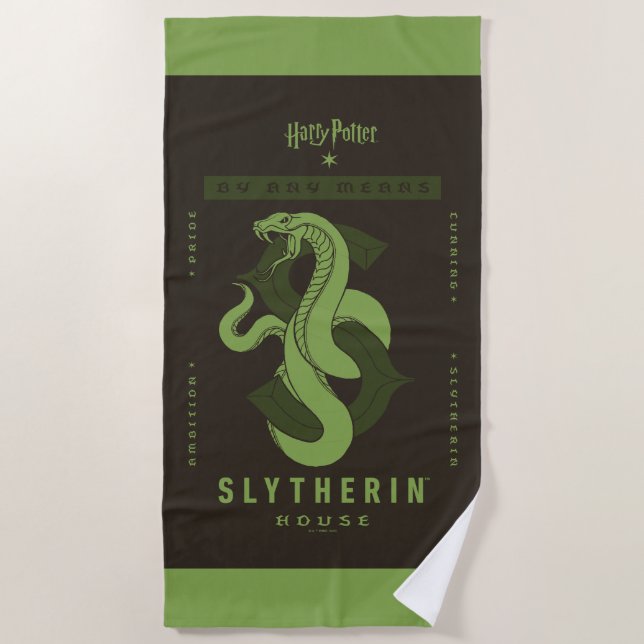SLYTHERIN™ House By Any Means Beach Towel (Front)