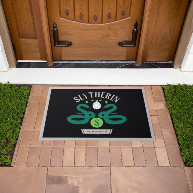 SLYTHERIN™ House Double Snake Locket Graphic Doormat (Outdoor)
