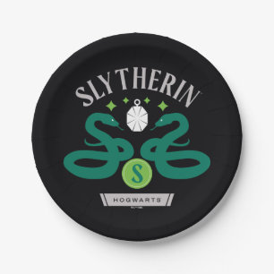 SLYTHERIN™ House Double Snake Locket Graphic Paper Plate