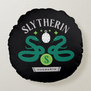 SLYTHERIN™ House Double Snake Locket Graphic Round Cushion