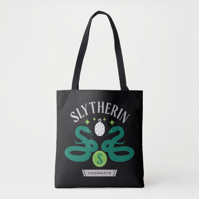 SLYTHERIN™ House Double Snake Locket Graphic Tote Bag (Front)