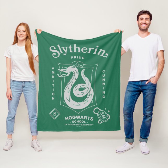 SLYTHERIN™ Pride Ambition Cunning Crest Fleece Blanket (In Situ)