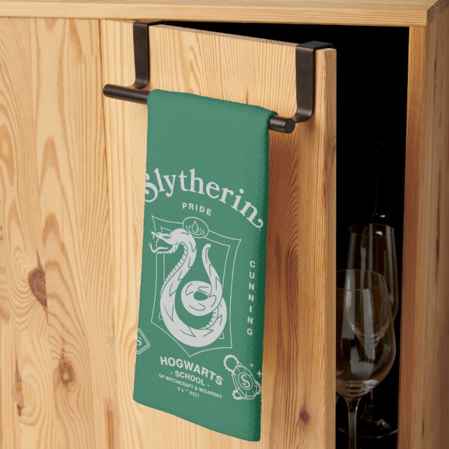 SLYTHERIN™ Pride Ambition Cunning Crest Tea Towel (Thirds Fold)