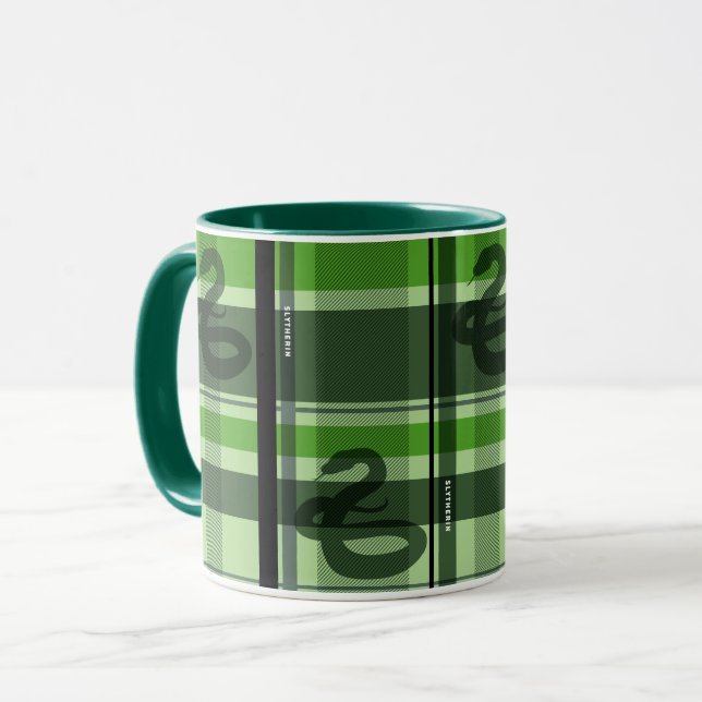 SLYTHERIN™ Tartan Plaid Pattern Mug (Front Left)
