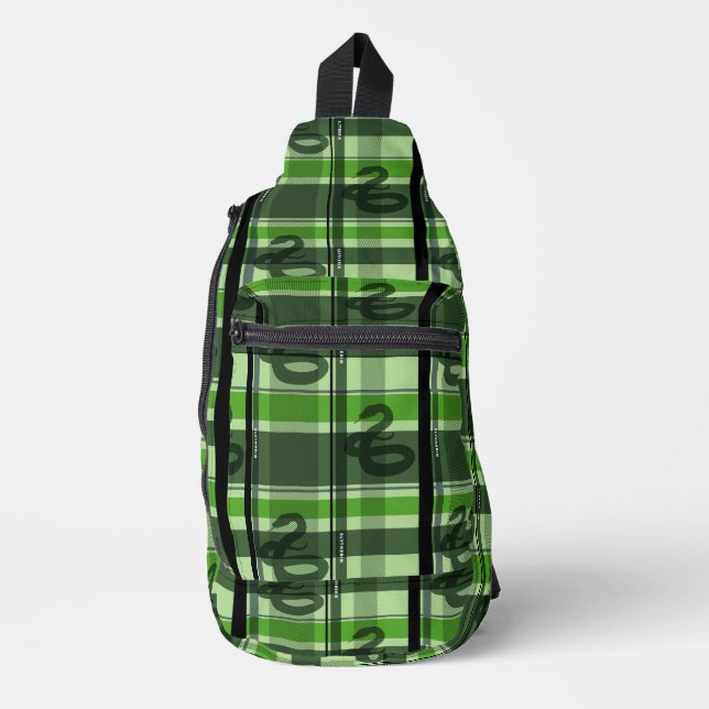 SLYTHERIN™ Tartan Plaid Pattern Sling Bag (Front)