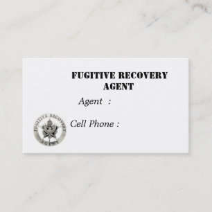 sm.badge,  Fugitive Recovery Agent, Agent  : Ce... Business Card