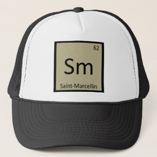 Sm - Saint-Marcellin Cheese Chemistry Symbol Trucker Hat