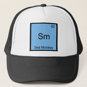 Sm - Sea Monkey Funny Chemistry Element Symbol Tee Trucker Hat