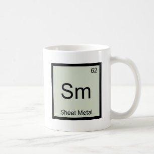 Sm - Sheet Metal Funny Chemistry Element Symbol T Coffee Mug