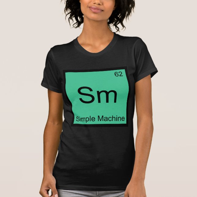 Sm - Simple Machine Chemistry Element Symbol Tee (Front)