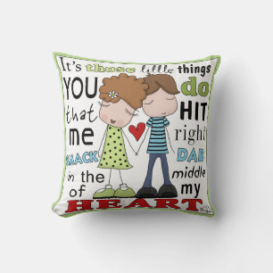 Smack Dab-Cute Couple Cushion