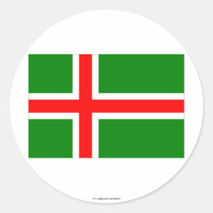 Småland flag (unofficial) classic round sticker