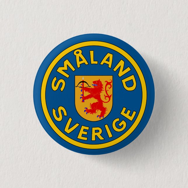 Småland (Sverige) 3 Cm Round Badge (Front)