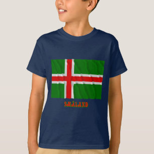 Småland waving flag with name (unofficial) T-Shirt