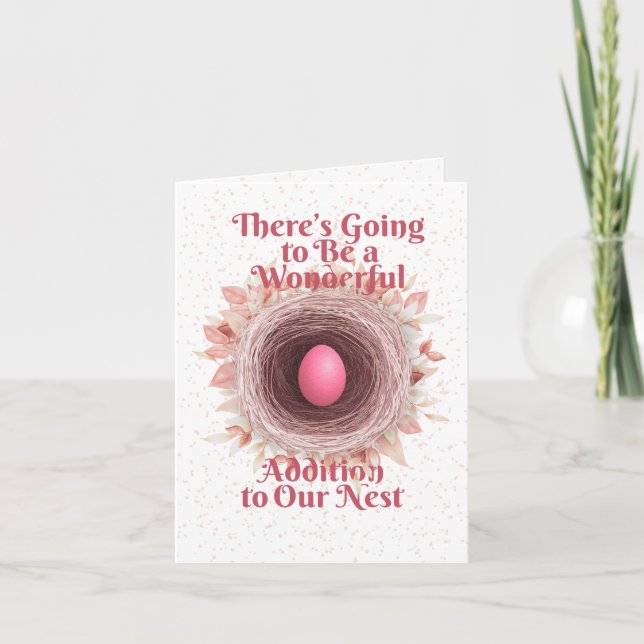 Small, 10.2 cm x 14.2 cm Folded Announcement Card (Front)