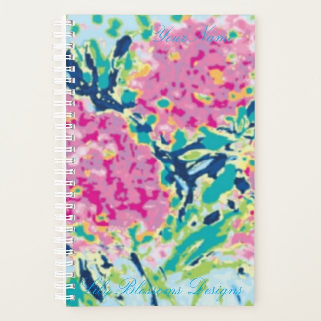 Small (14 cm x 21.6 cm) Planner Flower Design (Front)