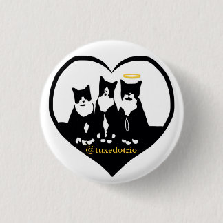 Small 1 1/4" TuxedoTrio Button