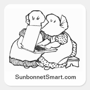 Small 1.5 inch Sunbonnet Smart Logo Stickers