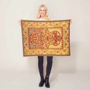 Small 1-Person Washable Muslim Prayer Rug 30"x40" Fleece Blanket