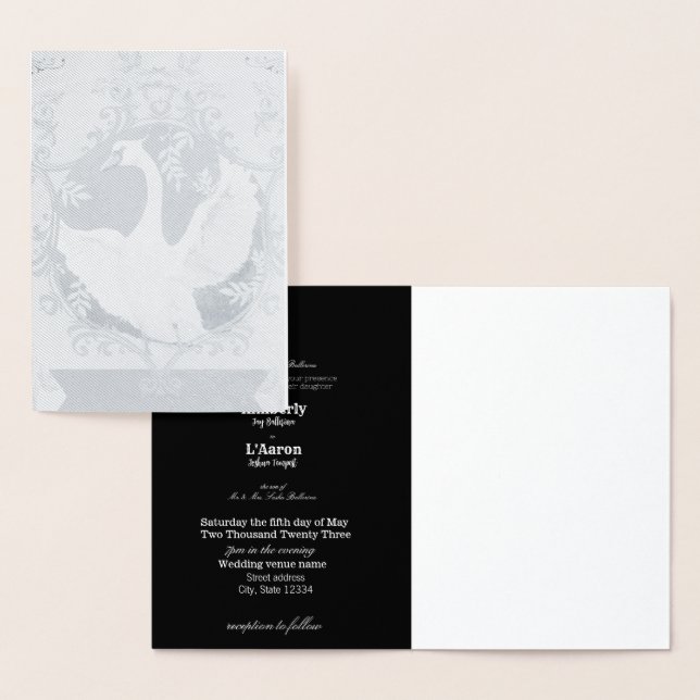 Small (4.25"x5.5") Foil Card "My Sweet Swan" (Display)