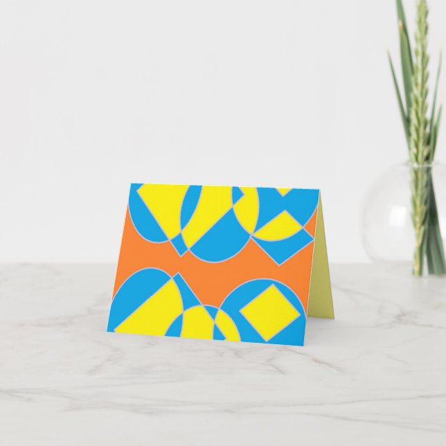 Small, 4" x 5.6" Folded Note Card : Blank inside (Front)