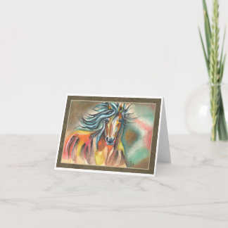 Small, 4" x 5.6" Folded Note Card horse 