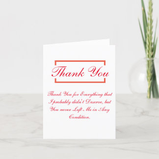 Small, 4" x 5.6" Folded Thank You Card for special
