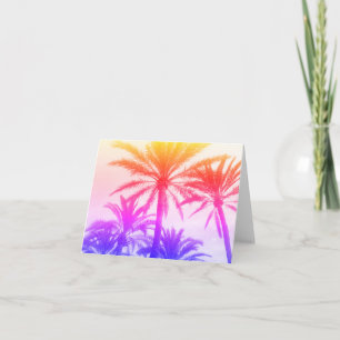 Small, 4" x 5.6" Greeting Card palm tree y2k 80s