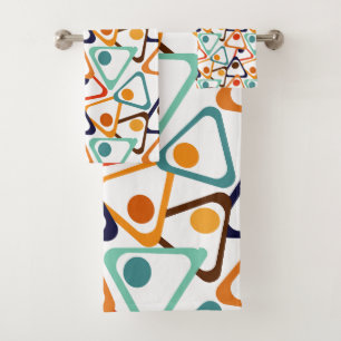 Small 70s Triangles  Bath Towel Set