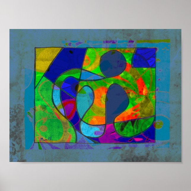 Small Abstract Art Poster 8.5 x 11 (Front)