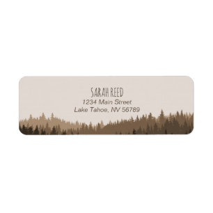 Small address label for rustic mountain wedding return address label