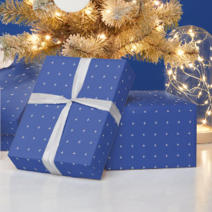 Small Aeroplanes on Blue Wrapping Paper